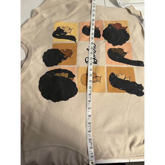 Mattel Barbie Graphic Sweatshirt Beige Crewneck Pullover - Picture 5 of 5